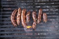 Barbecue grill sausages Royalty Free Stock Photo