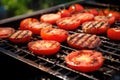 barbecue grill showcasing sizzling grilled tomatoes