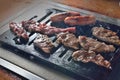 Barbecue grill skewer Royalty Free Stock Photo