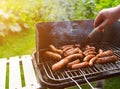 Barbecue grill with various kinds of meat Royalty Free Stock Photo