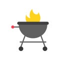 Barbecue grill vector, Summer Holiday related flat icon