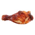 barbecue grilled chicken thigh isolated on white Royalty Free Stock Photo