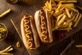 Barbecue Grilled Hot Dog Royalty Free Stock Photo