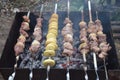 Barbecue Grilled pork kebabs Royalty Free Stock Photo