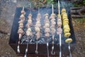 Barbecue Grilled pork kebabs Royalty Free Stock Photo