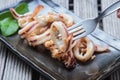 Barbecue grilled squid Royalty Free Stock Photo