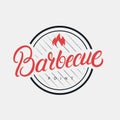 Barbecue hand written lettering logo Royalty Free Stock Photo