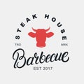 Barbecue hand written lettering logo Royalty Free Stock Photo