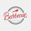 Barbecue hand written lettering logo Royalty Free Stock Photo