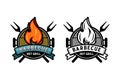 Barbecue hot grill design logo collection