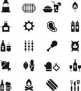 Barbecue icon set