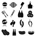 Barbecue icons set