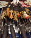 Barbecue kababs veg and nonvag Royalty Free Stock Photo