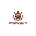 Barbecue King Logo Designs, King logo template, rustic vector