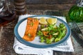 Barbecue maple glazed salmon