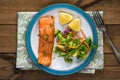 Barbecue maple glazed salmon