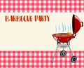 Barbecue party blank invitation.