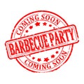 Barbecue party - coming soon - stamp