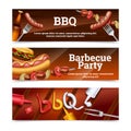 Barbecue Party Horizontal Banners