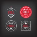 Barbecue party icon. BBQ menu design. Royalty Free Stock Photo