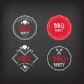 Barbecue party icon. BBQ menu design. Royalty Free Stock Photo