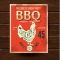 Barbecue party invitation. BBQ brochure menu design. Royalty Free Stock Photo