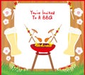 Barbecue Party menu card Invitation Royalty Free Stock Photo