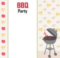 Barbecue Party menu card Invitation Royalty Free Stock Photo