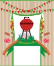 Barbecue Party menu card Invitation Royalty Free Stock Photo