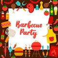 Barbecue Party Paper Concept