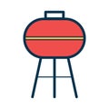 Barbecue pit. Vector illustration decorative design