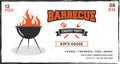 Barbecue Poster, Flyer, Template or Invitation Design. Royalty Free Stock Photo