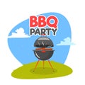 Barbecue Poster, Flyer, Template or Invitation Design. Royalty Free Stock Photo