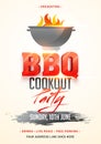 Barbecue Poster, Flyer, Template or Invitation Design. Royalty Free Stock Photo