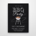 Barbecue Poster, Flyer, Template, Menu Card or Invitation Design Royalty Free Stock Photo