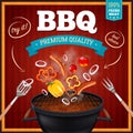 Barbecue Realistic Poster