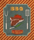 Barbecue retro poster