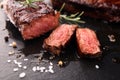 Barbecue Rib Eye Steak or rump steak - Dry Aged Wagyu Entrecote