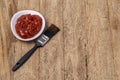 Barbecue sauce with basting brush Royalty Free Stock Photo