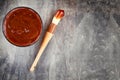 Barbecue Sauce and Brush Royalty Free Stock Photo