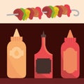 barbecue sauces icons