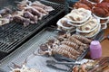 Barbecue Seafood from Ampawa Floating Market, Thailand Royalty Free Stock Photo