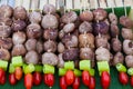 Barbecue Shiitake grilled. Royalty Free Stock Photo