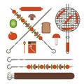 Barbecue Skewer, Grill and Vegetables