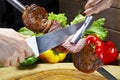 Barbecue on a skewer Royalty Free Stock Photo