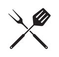 Barbecue spatula and fork sign
