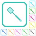 Barbecue spatula solid vivid colored flat icons