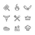 Barbecue, Steak House, Grill icons set.