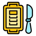 Barbecue tools icon vector flat