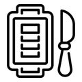 Barbecue tools icon, outline style Royalty Free Stock Photo